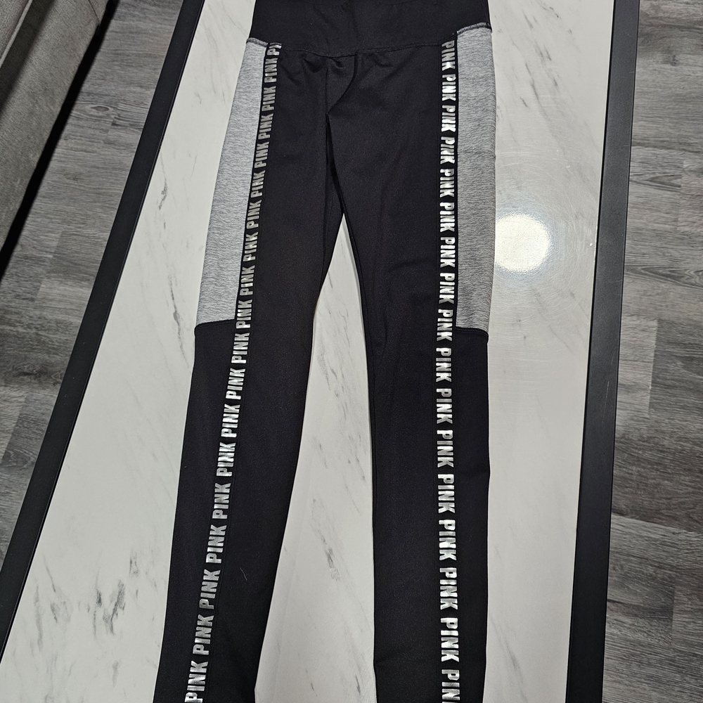 Victoria's Secret Black and Gray Kids Leggings